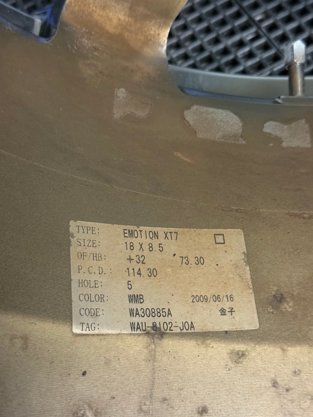 18 inch WMB Work Emotion XT7’s